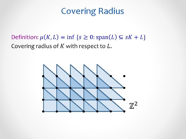 Covering Radius • 