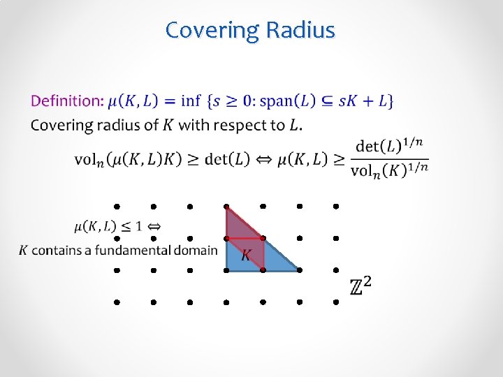 Covering Radius • 