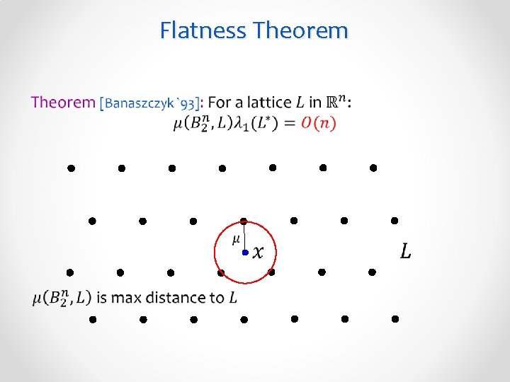 Flatness Theorem • 