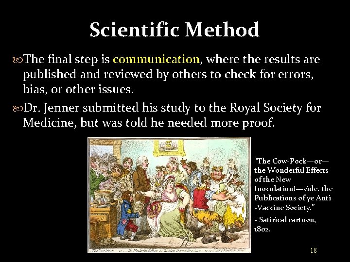 Scientific Method The final step is communication, where the results are published and reviewed