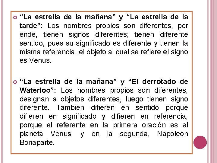  “La estrella de la mañana” y “La estrella de la tarde”: Los nombres