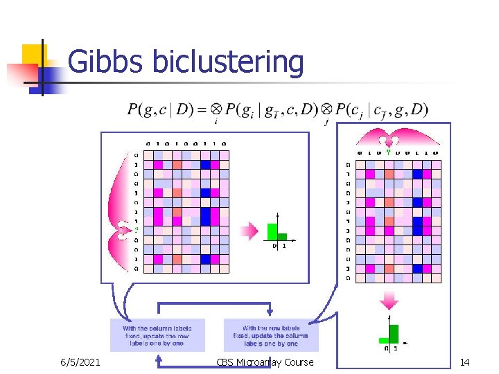 Gibbs biclustering 6/5/2021 CBS Microarray Course 14 