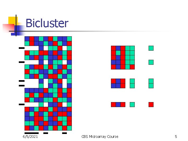 Bicluster 6/5/2021 CBS Microarray Course 5 