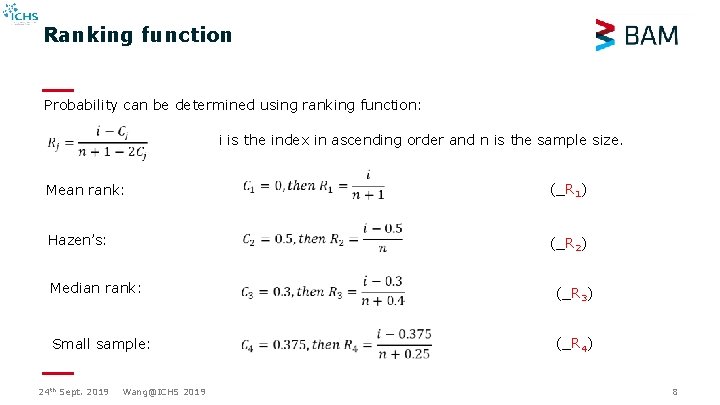 Ranking function Probability can be determined using ranking function: i is the index in Ranking function Probability can be determined using ranking function: i is the index in