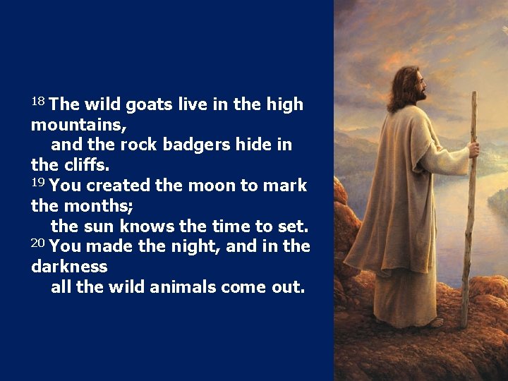 18 The wild goats live in the high mountains, and the rock badgers hide