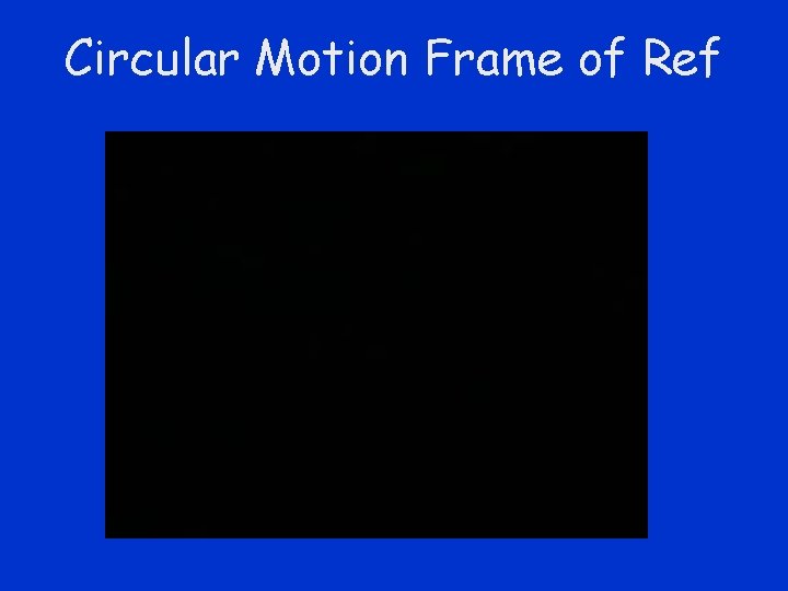 Circular Motion Frame of Ref 