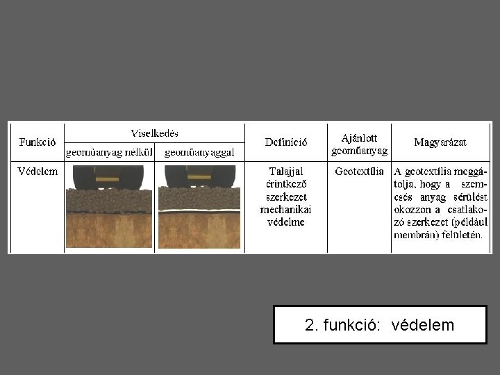 2. funkció: védelem 