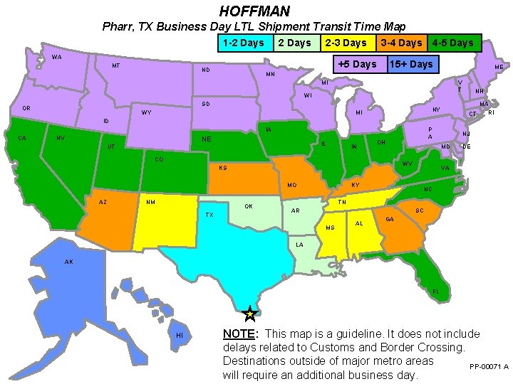 HOFFMAN Anoka MN Business Day LTL Shipment Transit
