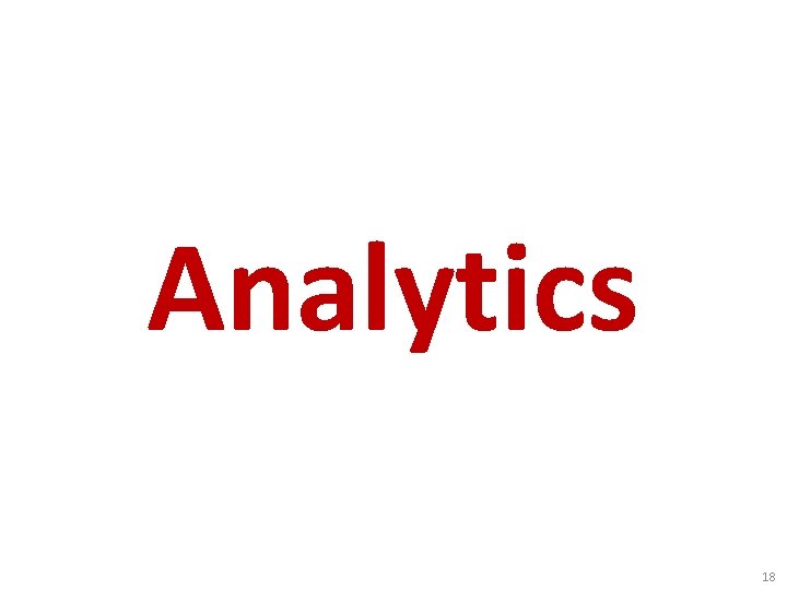 Analytics 18 