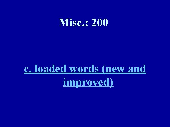 Misc. : 200 c. loaded words (new and improved) 