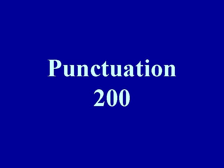 Punctuation 200 