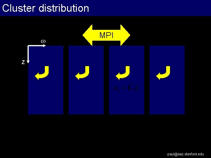 Cluster distribution w MPI z paul@sep. stanford. edu 