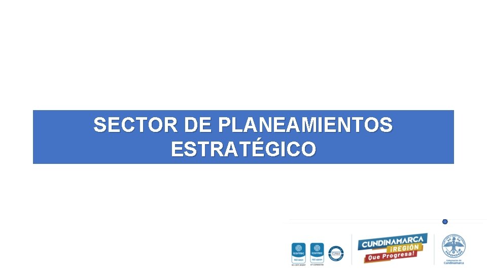 SECTOR DE PLANEAMIENTOS ESTRATÉGICO 