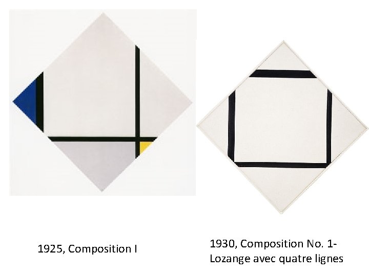 1925, Composition I 1930, Composition No. 1 Lozange avec quatre lignes 