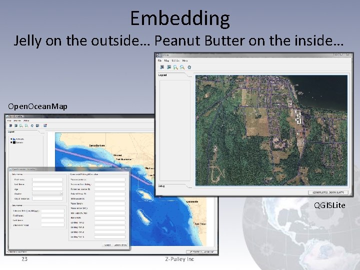 Embedding Jelly on the outside… Peanut Butter on the inside… Open. Ocean. Map QGISLite Embedding Jelly on the outside… Peanut Butter on the inside… Open. Ocean. Map QGISLite