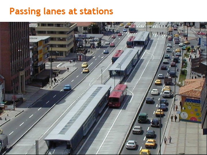 Passing lanes at stations 