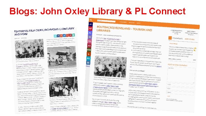 Blogs: John Oxley Library & PL Connect 
