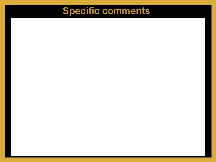 Specific comments 2021 -06 -05 