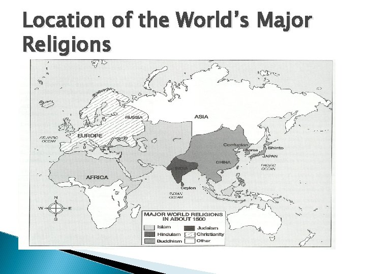 Location of the World’s Major Religions 