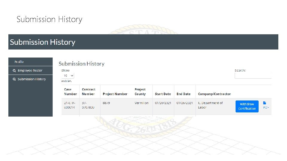 Submission History 