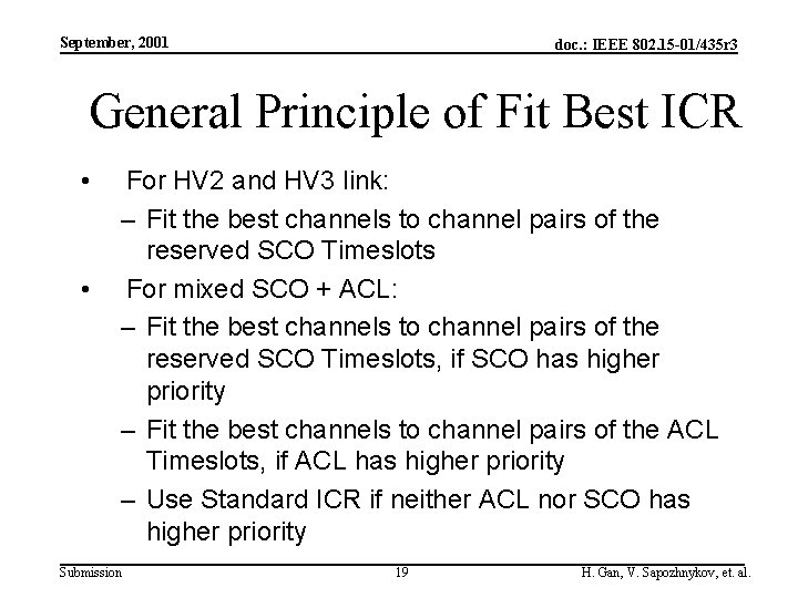 September, 2001 doc. : IEEE 802. 15 -01/435 r 3 General Principle of Fit