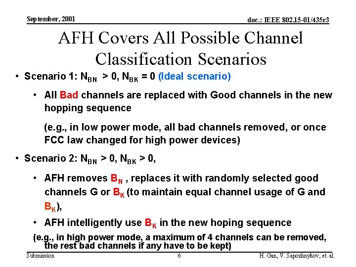 September, 2001 doc. : IEEE 802. 15 -01/435 r 3 AFH Covers All Possible