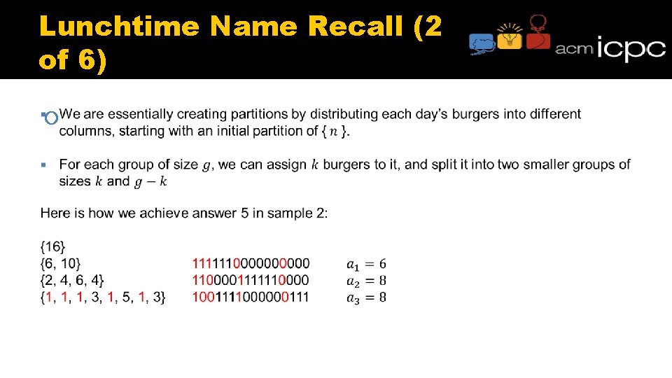 Lunchtime Name Recall (2 of 6) Lunchtime Name Recall (2 of 6)