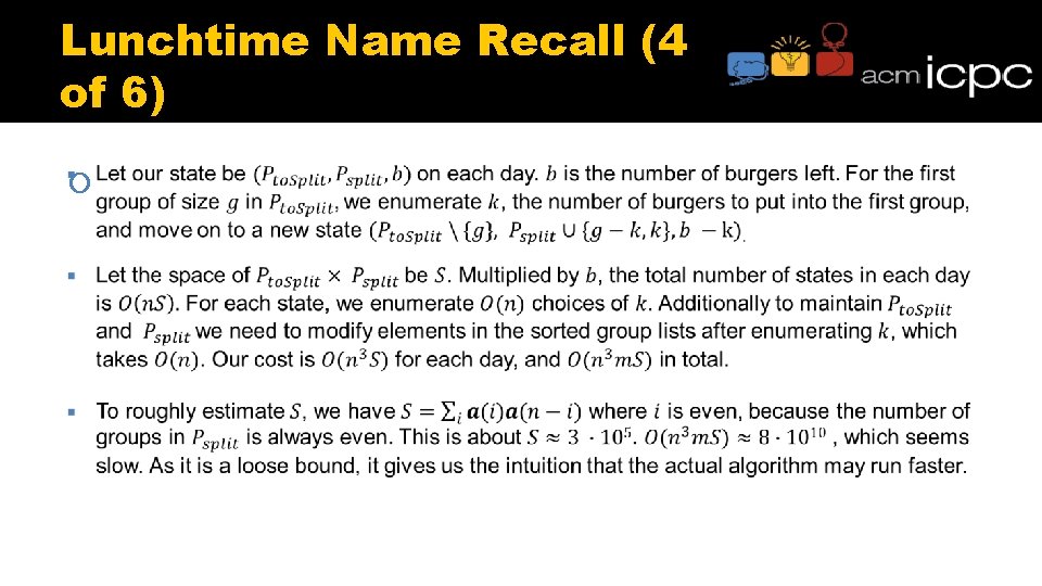 Lunchtime Name Recall (4 of 6) Lunchtime Name Recall (4 of 6)