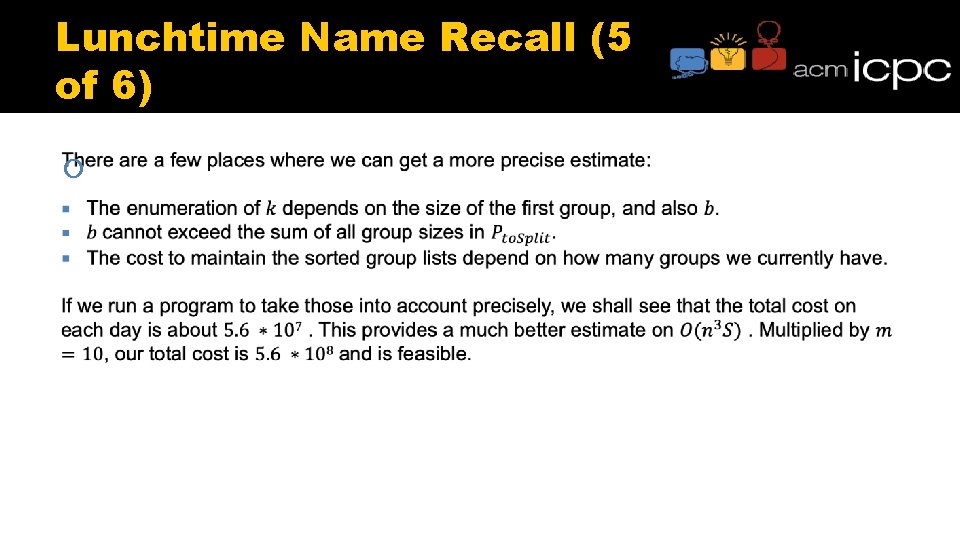 Lunchtime Name Recall (5 of 6) Lunchtime Name Recall (5 of 6)
