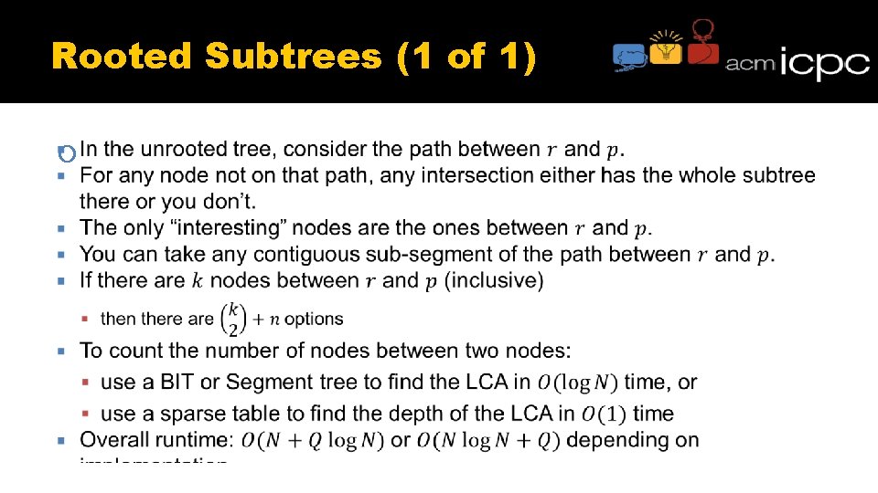 Rooted Subtrees (1 of 1) Rooted Subtrees (1 of 1)