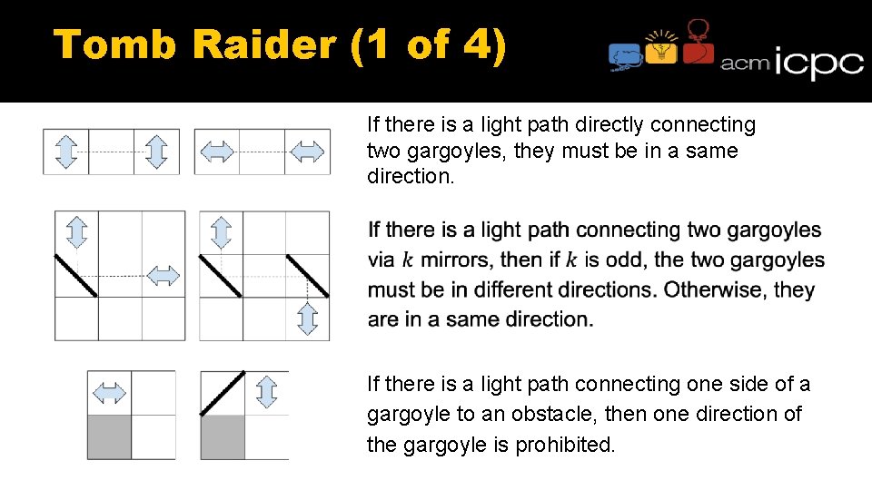 Tomb Raider (1 of 4) If there is a light path directly connecting two Tomb Raider (1 of 4) If there is a light path directly connecting two