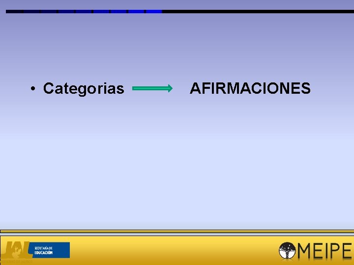  • Categorias AFIRMACIONES 