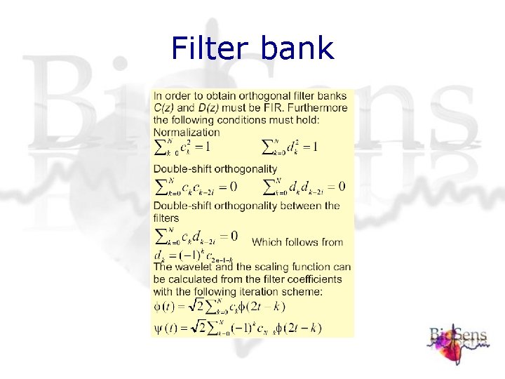 Filter bank Filter bank