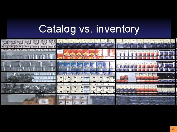 Catalog vs. inventory 20 