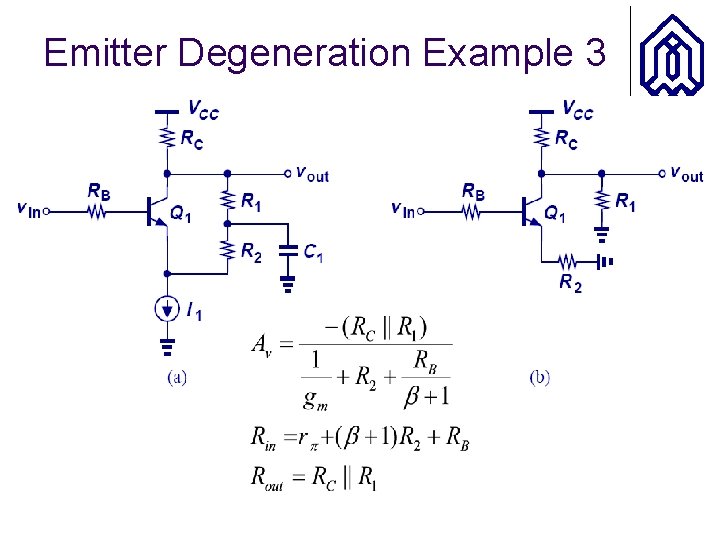 Emitter Degeneration Example 3 