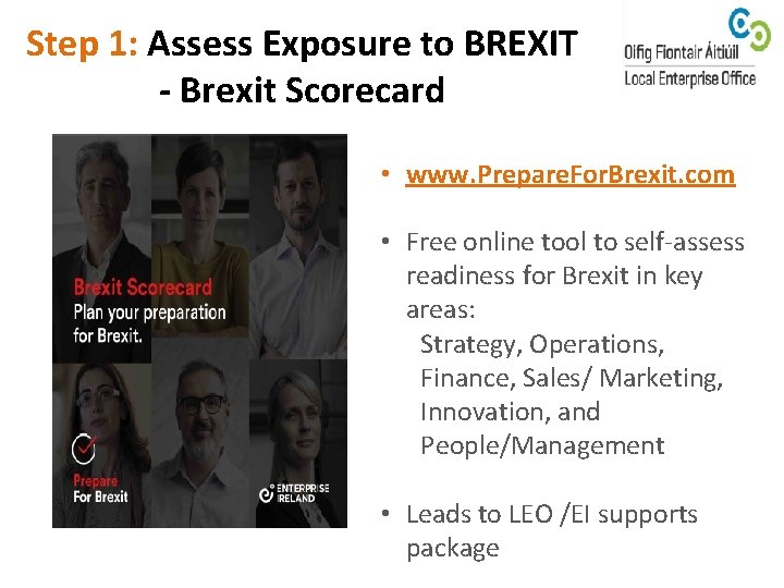Step 1: Assess Exposure to BREXIT - Brexit Scorecard • www. Prepare. For. Brexit.