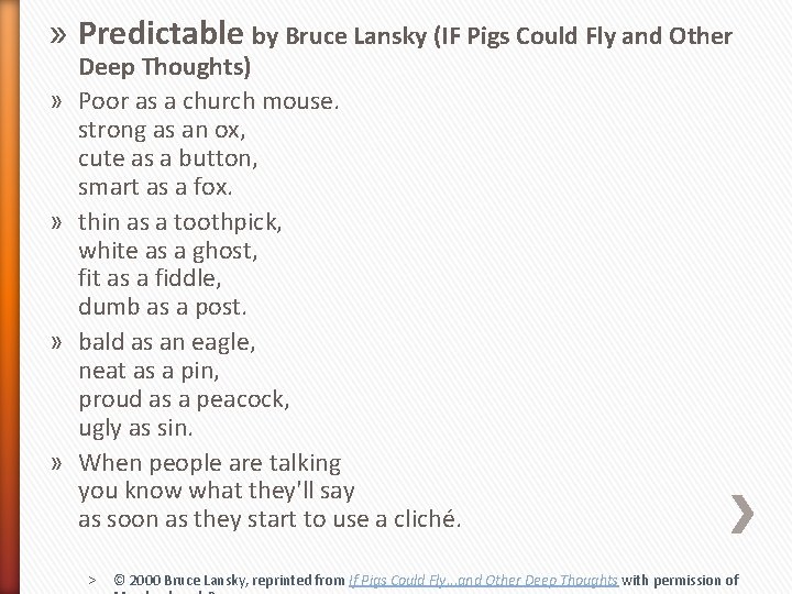 » Predictable by Bruce Lansky (IF Pigs Could Fly and Other » » Deep