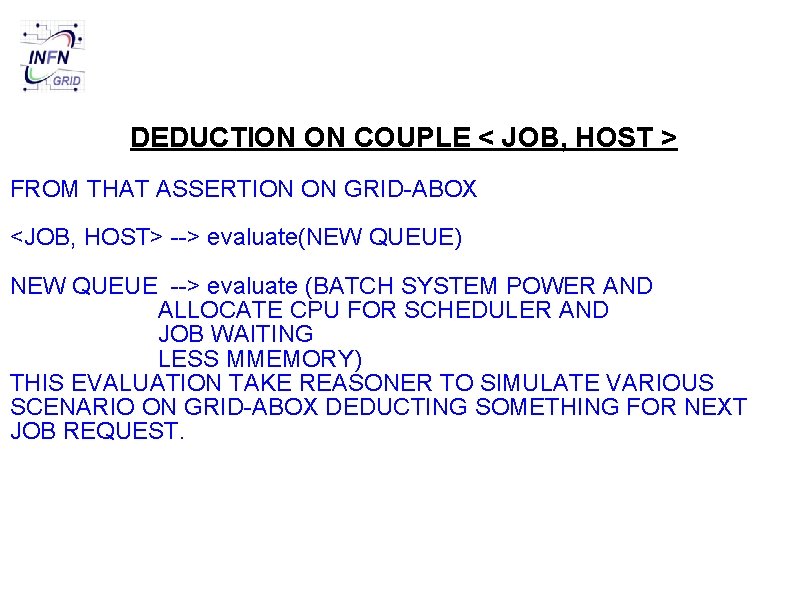DEDUCTION ON COUPLE < JOB, HOST > FROM THAT ASSERTION ON GRID-ABOX <JOB, HOST>