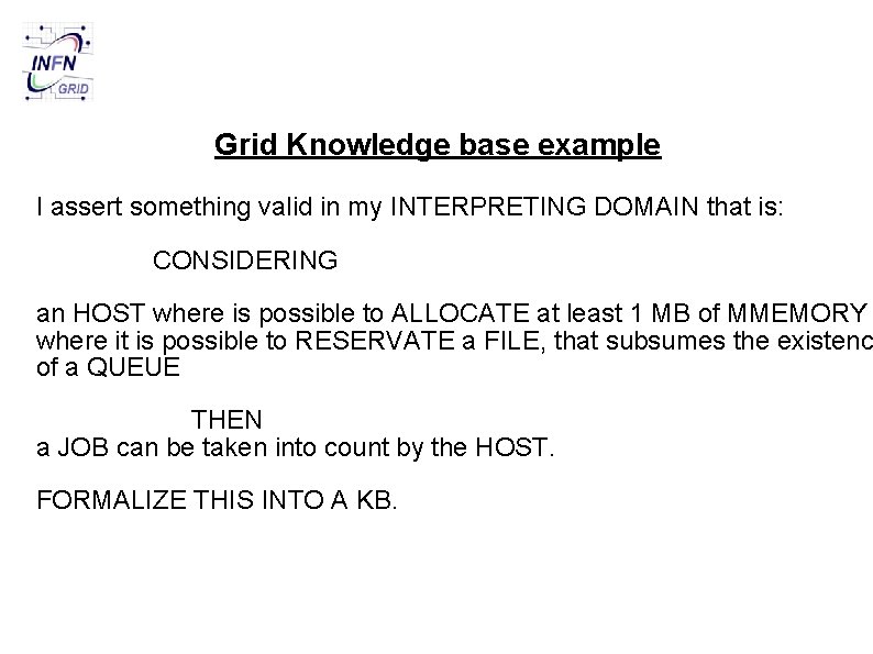 Grid Knowledge base example I assert something valid in my INTERPRETING DOMAIN that is: