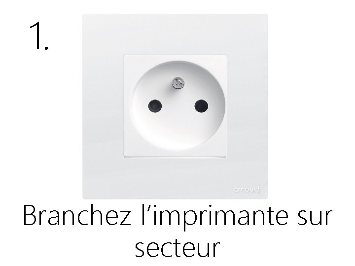 1. Branchez l’imprimante sur secteur 