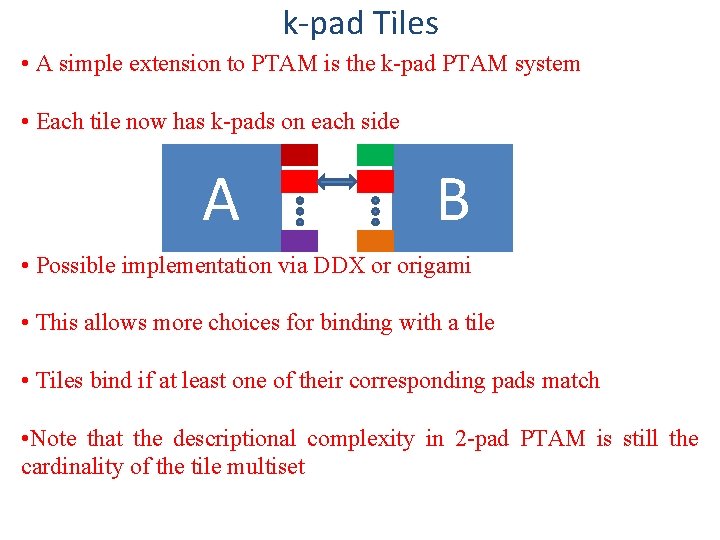 k-pad Tiles • A simple extension to PTAM is the k-pad PTAM system •