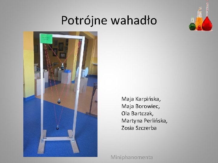 Potrójne wahadło Maja Karpińska, Maja Borowiec, Ola Bartczak, Martyna Perlińska, Zosia Szczerba Miniphanomenta 