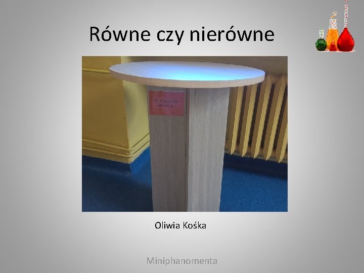 Równe czy nierówne Oliwia Kośka Miniphanomenta 