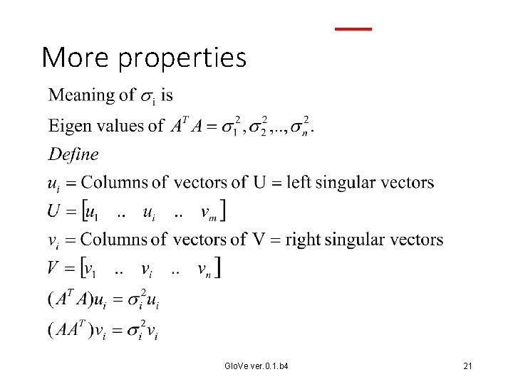 More properties Glo. Ve ver. 0. 1. b 4 21 