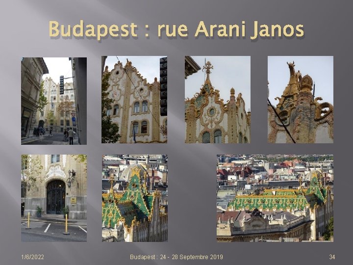 Budapest : rue Arani Janos 1/6/2022 Budapest : 24 - 28 Septembre 2019 34