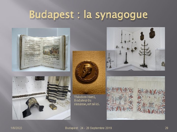 Budapest : la synagogue Théodore Herzl, fondateur du sionisme, est né ici. 1/6/2022 Budapest