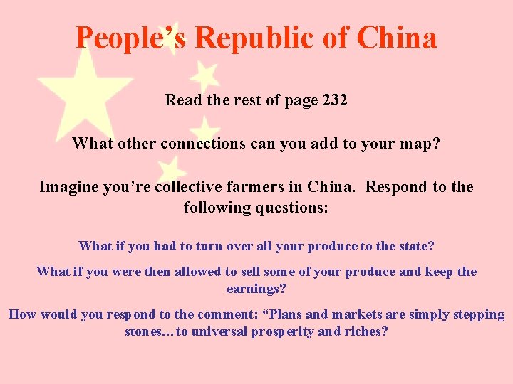 Peoples Republic of China According to Friedrich Hayek