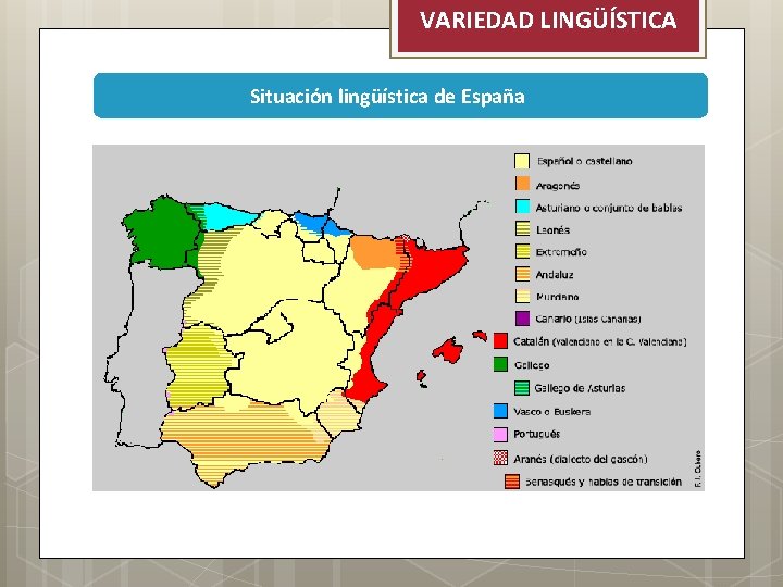 VARIEDAD LINGÜÍSTICA Situación lingüística de España 