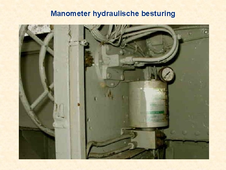 Manometer hydraulische besturing 