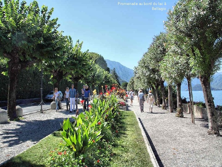 Promenade au bord du lac à Bellagio 